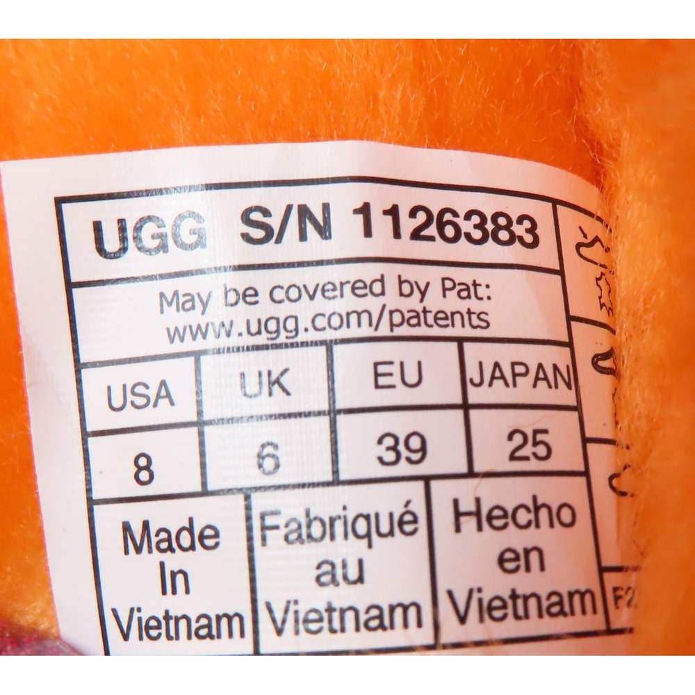 UGG Disco Knot Platform Slide Sandals Mandarin Orange Multi Fur 8 Womens 1126383 - Picture 9 of 10